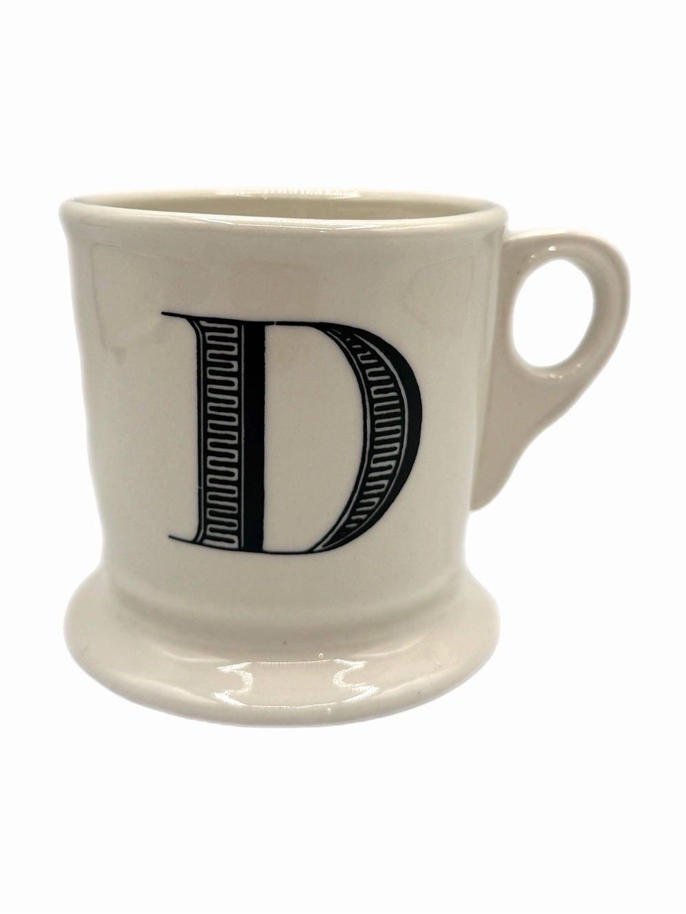 Anthropologie “D” Initial Retro Shaving Coffee Mug